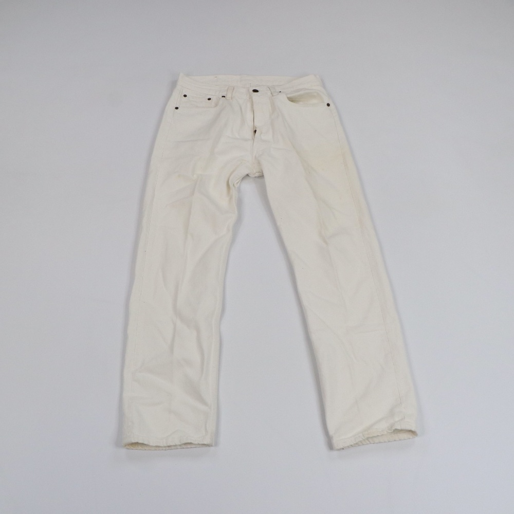 Vintage 90s Levis 520xx Button Fly Jenas White USA